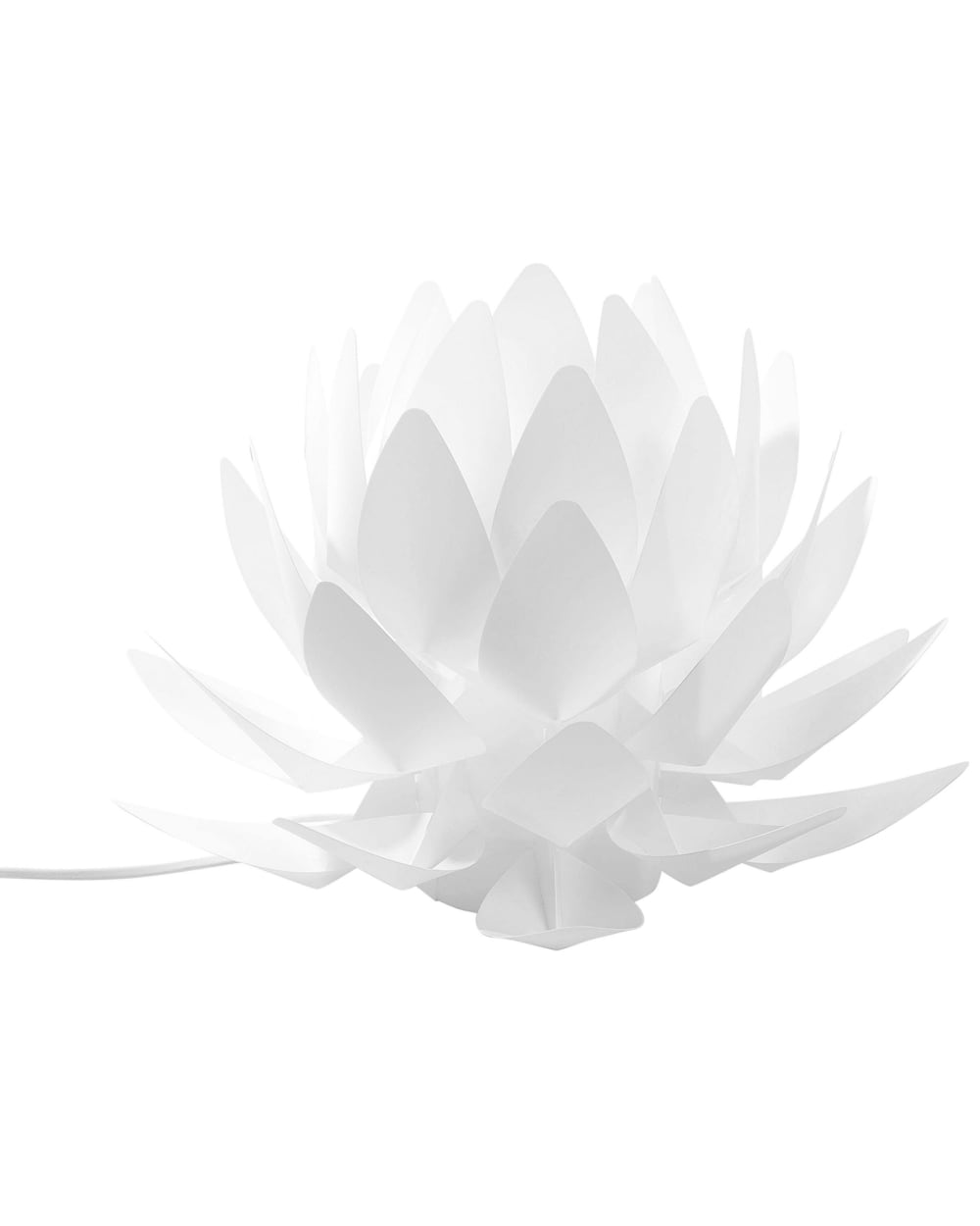 Lampe à poser fleur blanc