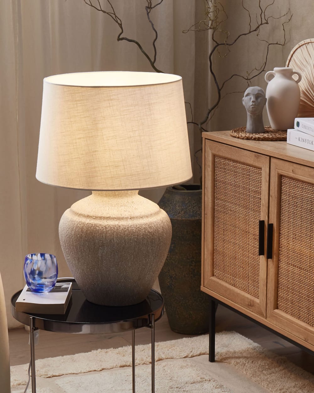 Lampe à poser céramique beige clair — vue 3