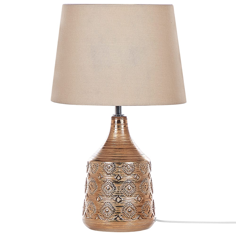 Lampe à poser céramique marron doré — vue 4