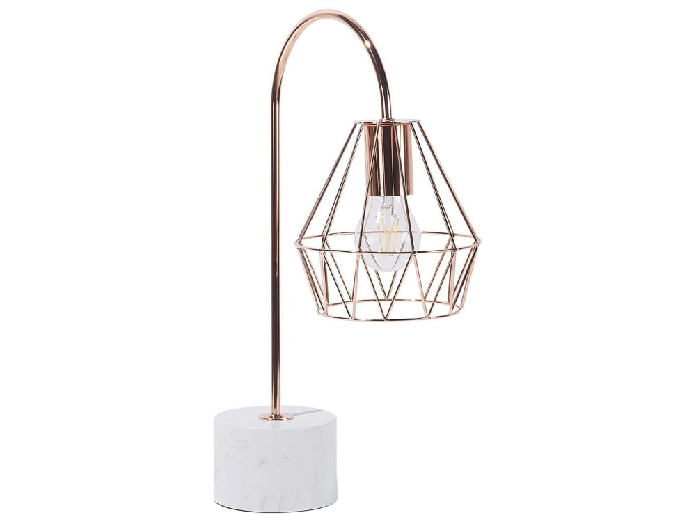 Lampe à poser métal cuivré