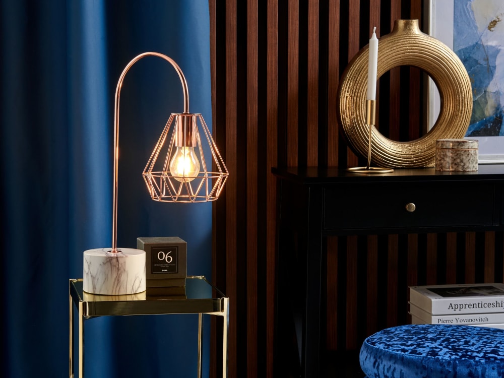 Lampe à poser métal cuivré — vue 3