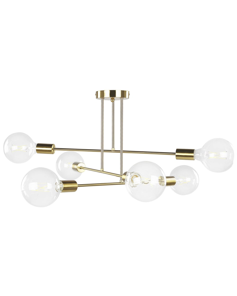 Beliani Deckenleuchten aus Metall 33cm, messing style modern Gold Metall