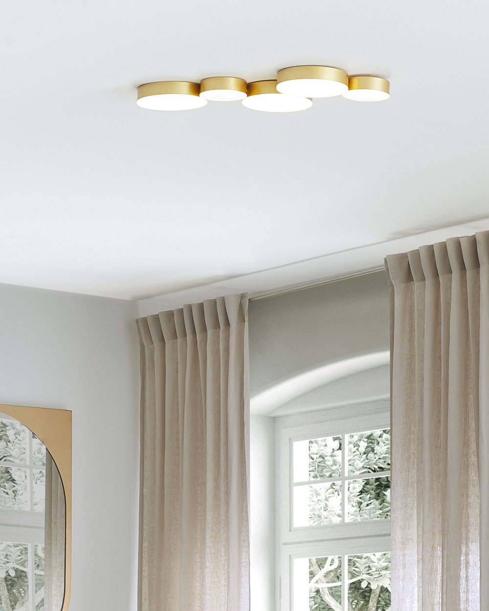 Plafonnier à led métal doré — vue 3