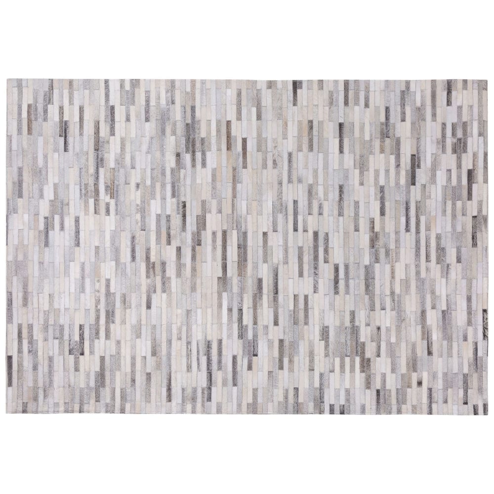 Tapis en cuir véritable gris 230x160cm — vue 4