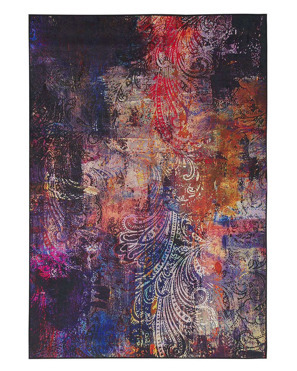 Beliani Kurzflor Teppich aus Stoff 200 x 140cm, bunt style modern Mehrfarbig Pes - Polyester