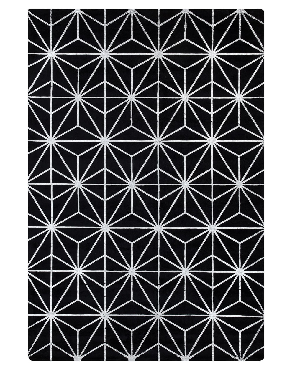 Beliani Kurzflor Teppich aus Stoff 230 x 160cm, schwarz style modern - Viskose