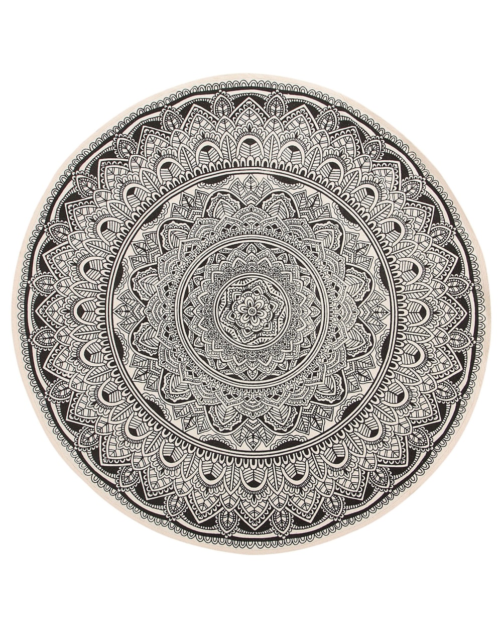 Tapis en tissu noir 120x120cm