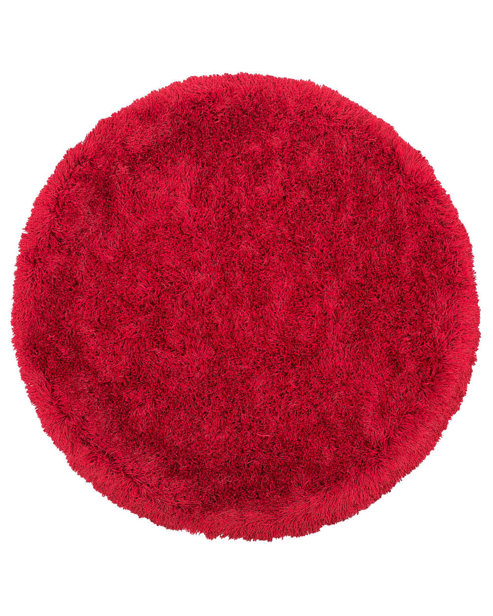 Shaggy Teppich Aus Stoff 140 X 140Cm, Rot