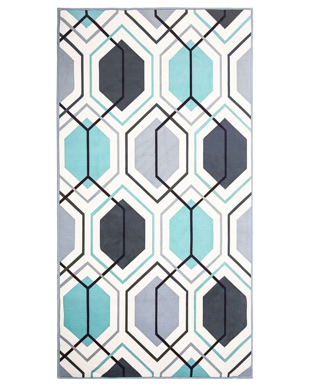 Beliani Kurzflor Teppich aus Stoff 150 x 80cm, bunt style modern Mehrfarbig Pes - Polyester