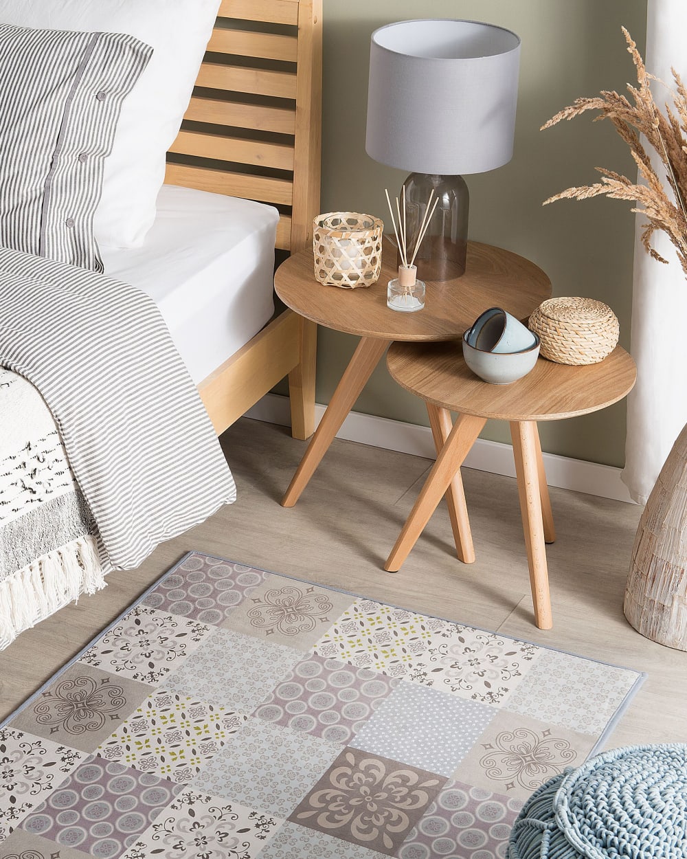 Kurzflor Teppich aus Stoff 150 x 80cm, grau - Maisons Du Monde