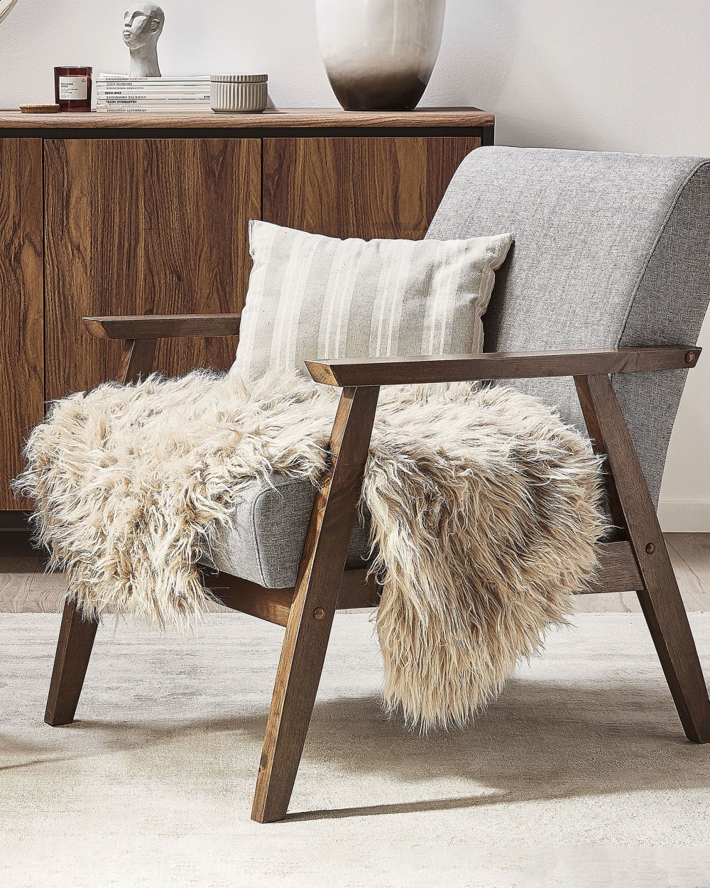 Tapis en matériaux synthétiques beige 95x63cm — vue 3