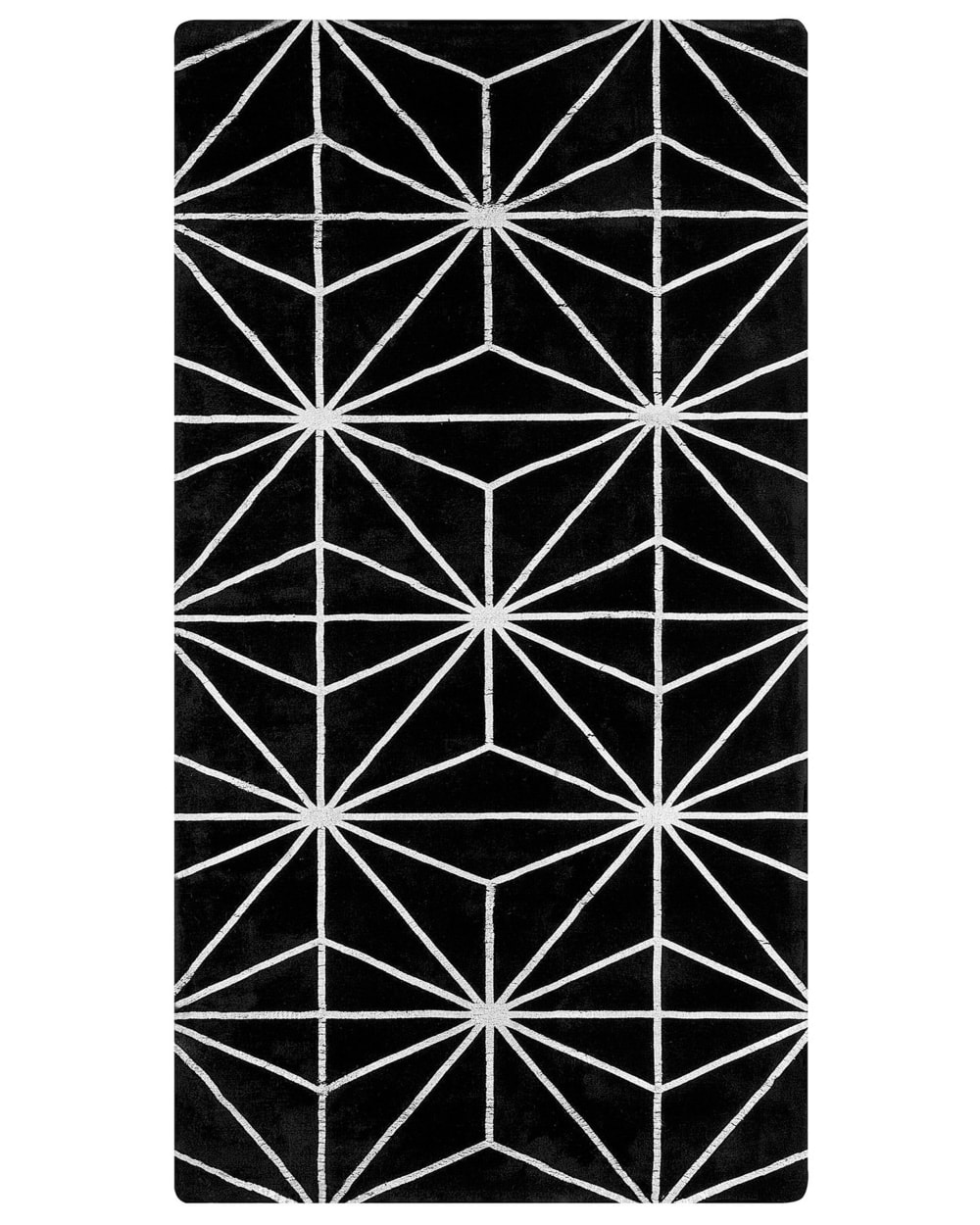 Beliani Kurzflor Teppich aus Stoff 150 x 80cm, schwarz style modern - Viskose
