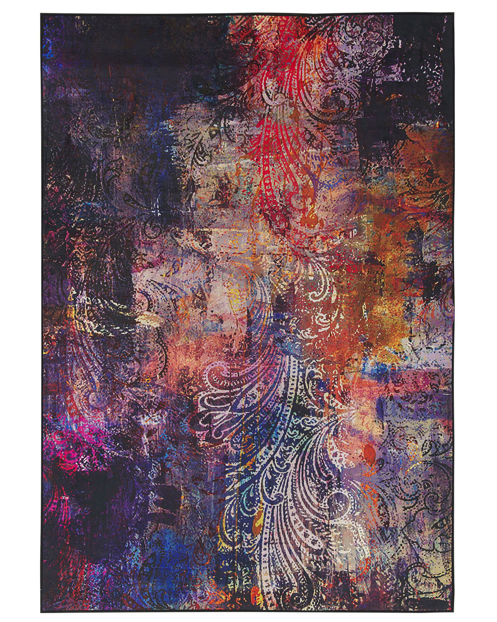 Beliani Kurzflor Teppich aus Stoff 230 x 160cm, bunt style modern Mehrfarbig Pes - Polyester