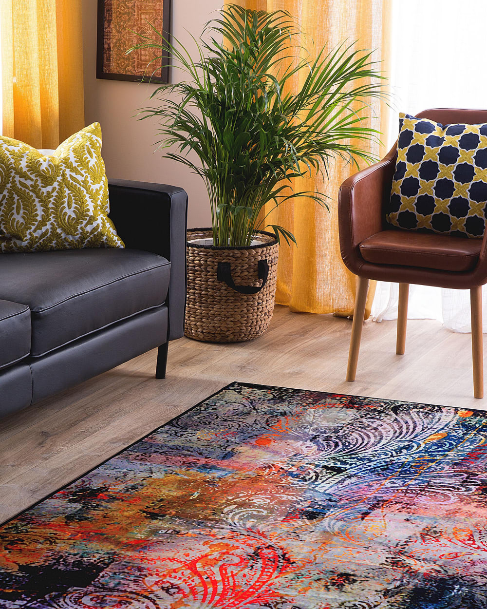 Tapis en tissu multicolore 230x160cm — vue 3