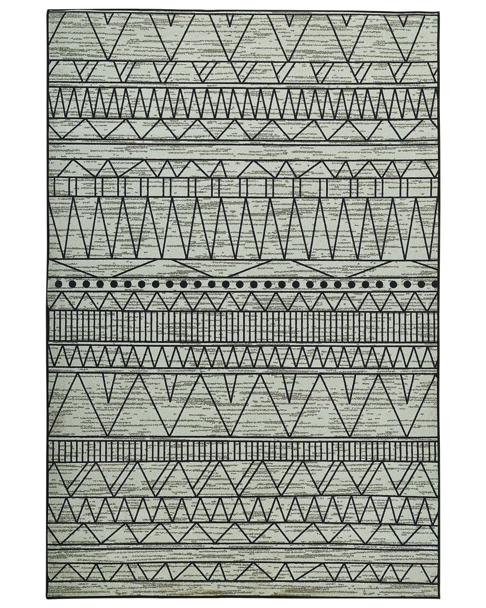 Beliani Kurzflor Teppich aus Stoff 230 x 160cm, schwarz style modern - Pes - Polyester