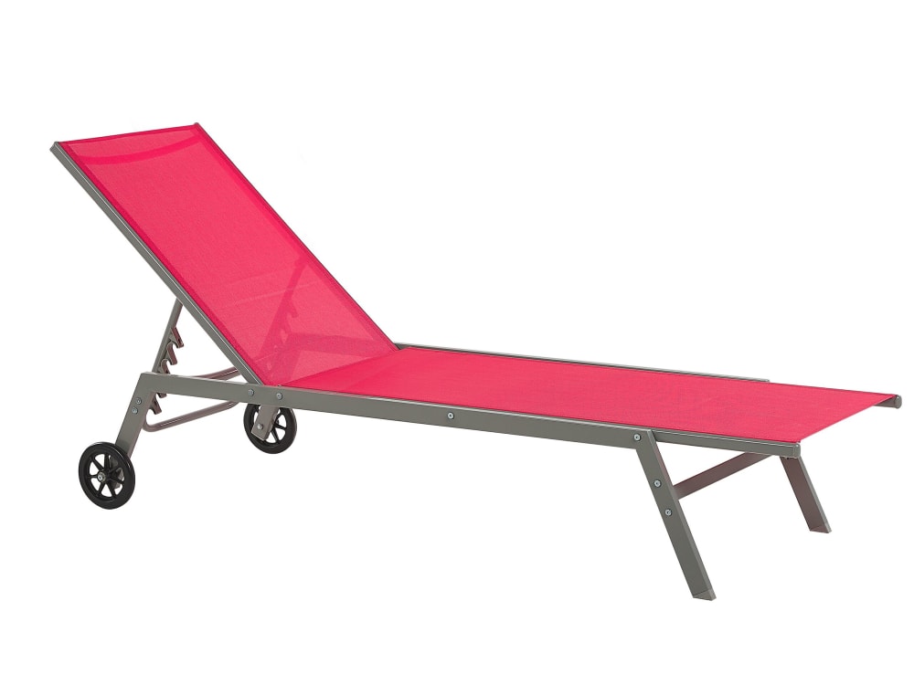 Transat métal rouge