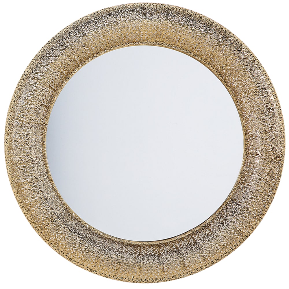 Wandspiegel aus Metall 80 x 80, gold - Maisons Du Monde