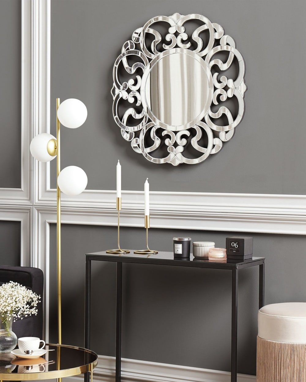 Miroir en verre argenté 70x70