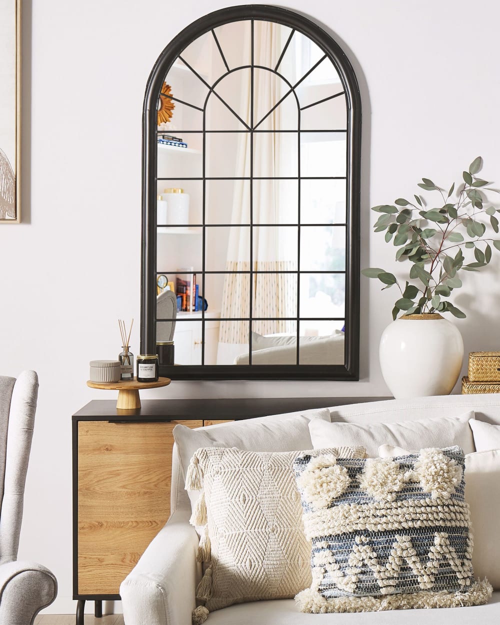 Miroir en métal noir 130x77