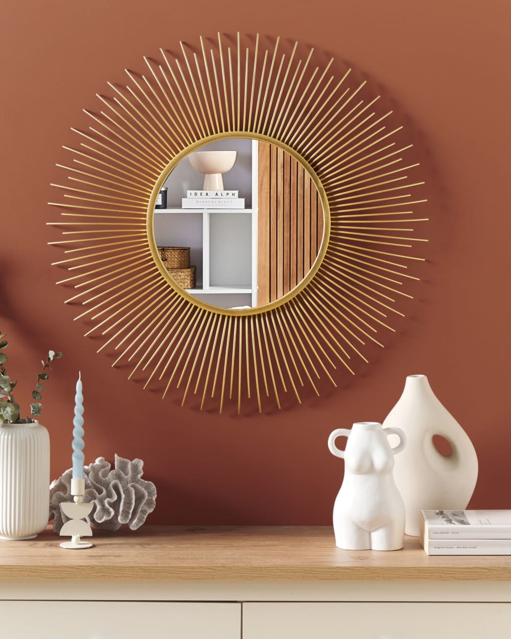 Wandspiegel Aus Metall 80 X 80, Gold
