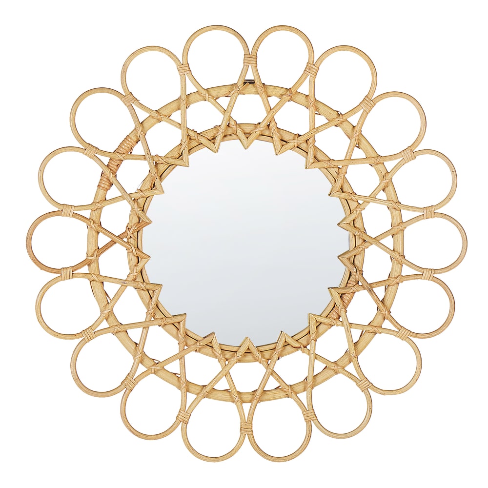 Wandspiegel aus Rattan 60 x 60, braun - Maisons Du Monde