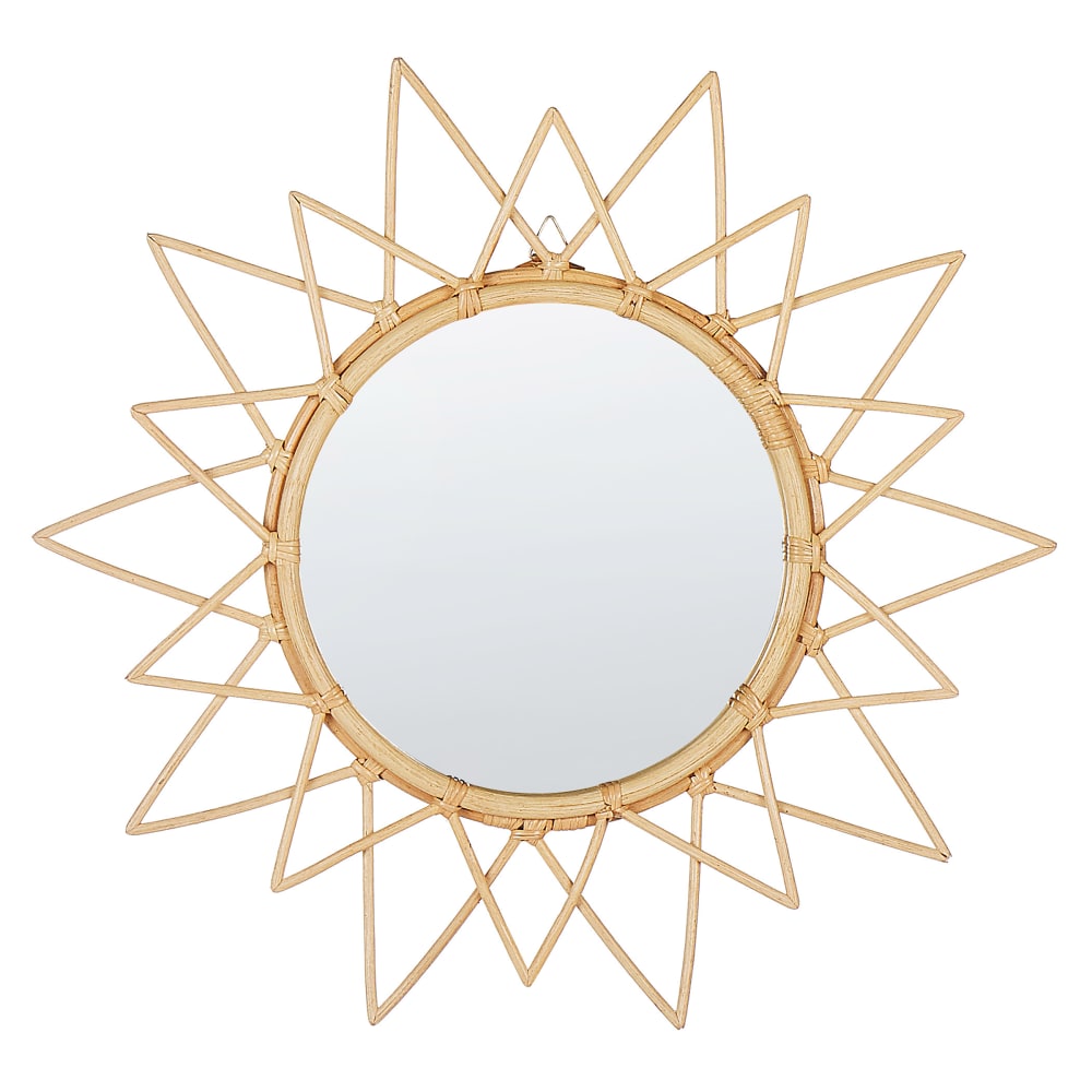 Wandspiegel aus Rattan 61 x 61, braun - Maisons Du Monde