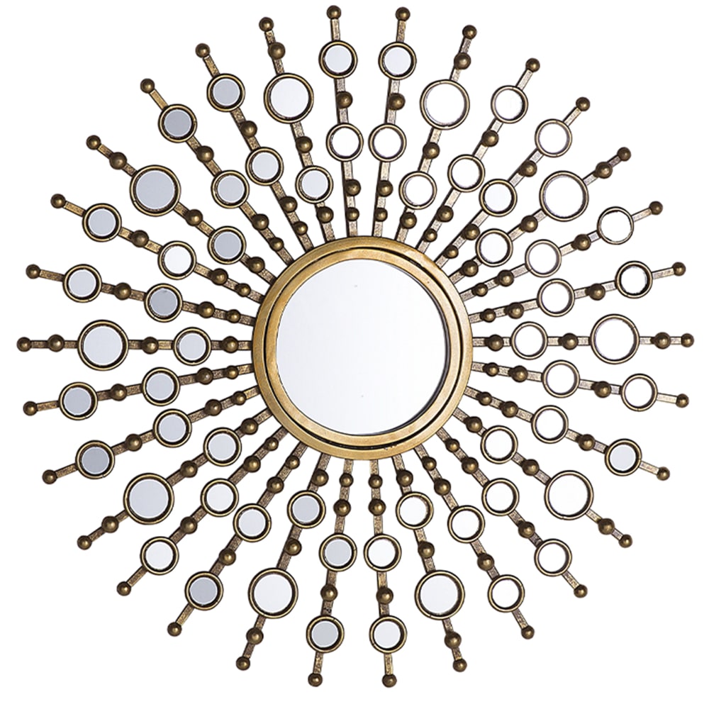 Wandspiegel aus Metall 70 x 70, gold - Maisons Du Monde