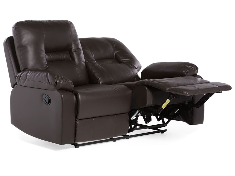 2-Sitzer Sofa 2 Personen Aus Kunstleder, Braun