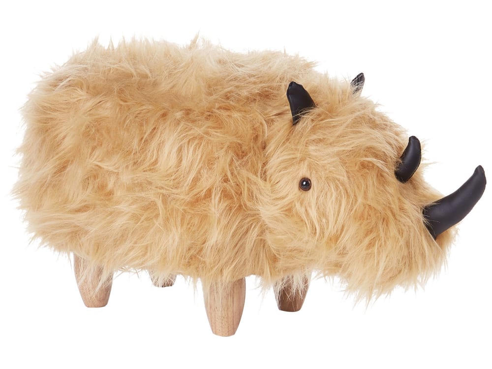 Beliani Tierhocker aus Webpelz L36 cm, beige style modern Webpelz Kinder