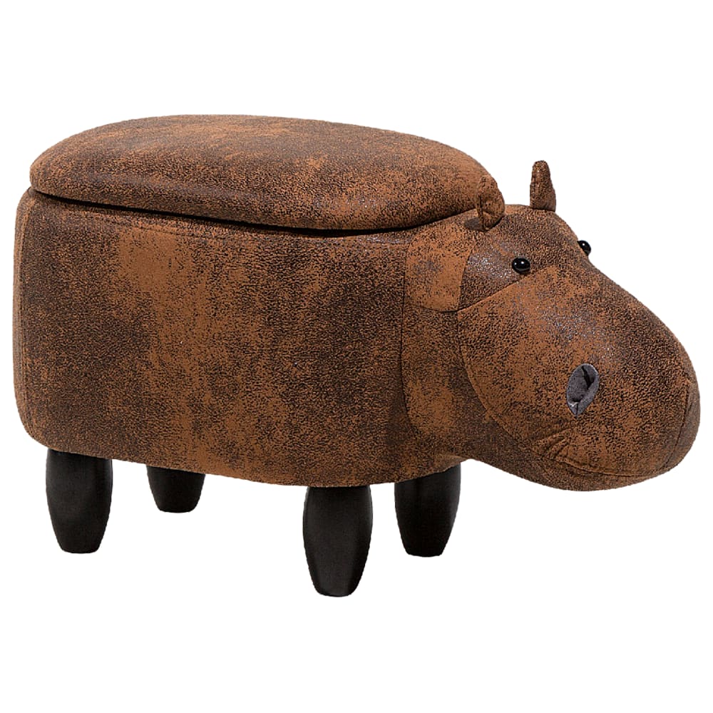 Tierhocker aus Kunstleder L60 cm, braun - Maisons Du Monde