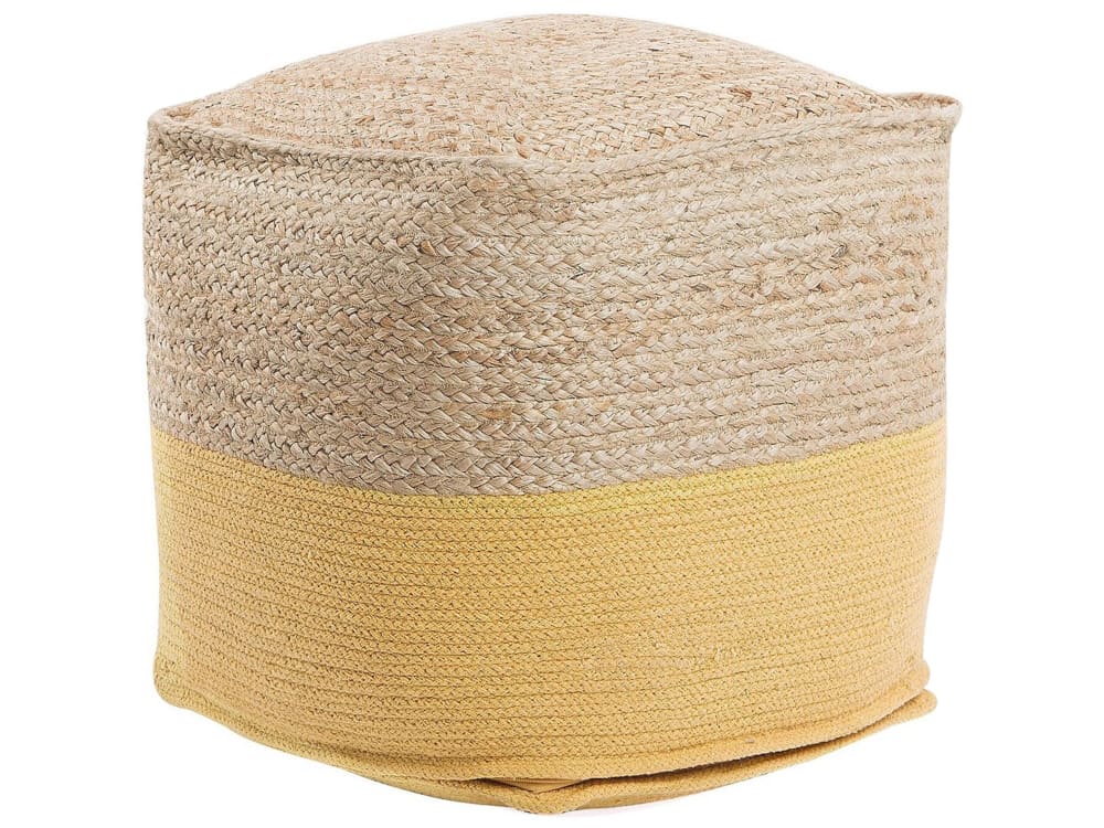 Pouf Aus Baumwolle, Jute L44 Cm, Beige