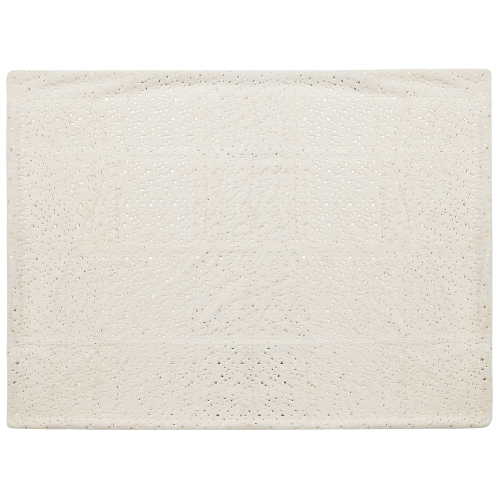Couverture en polyester beige 180x130cm — vue 4