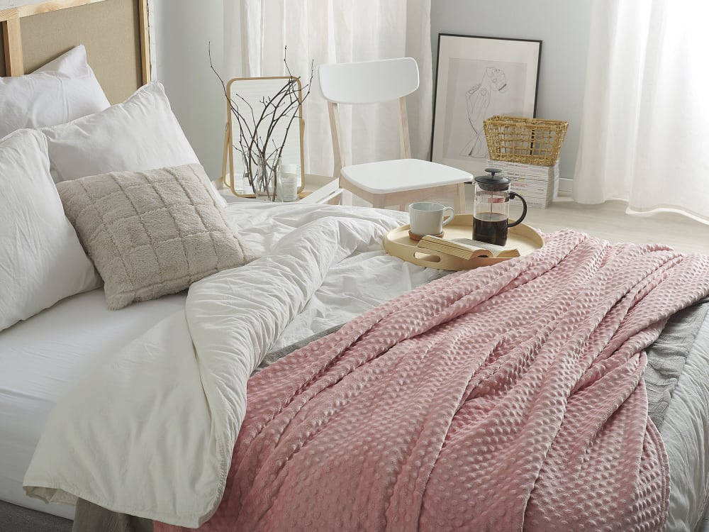Kuscheldecke Aus Polyester 220 X 200Cm, Rosa