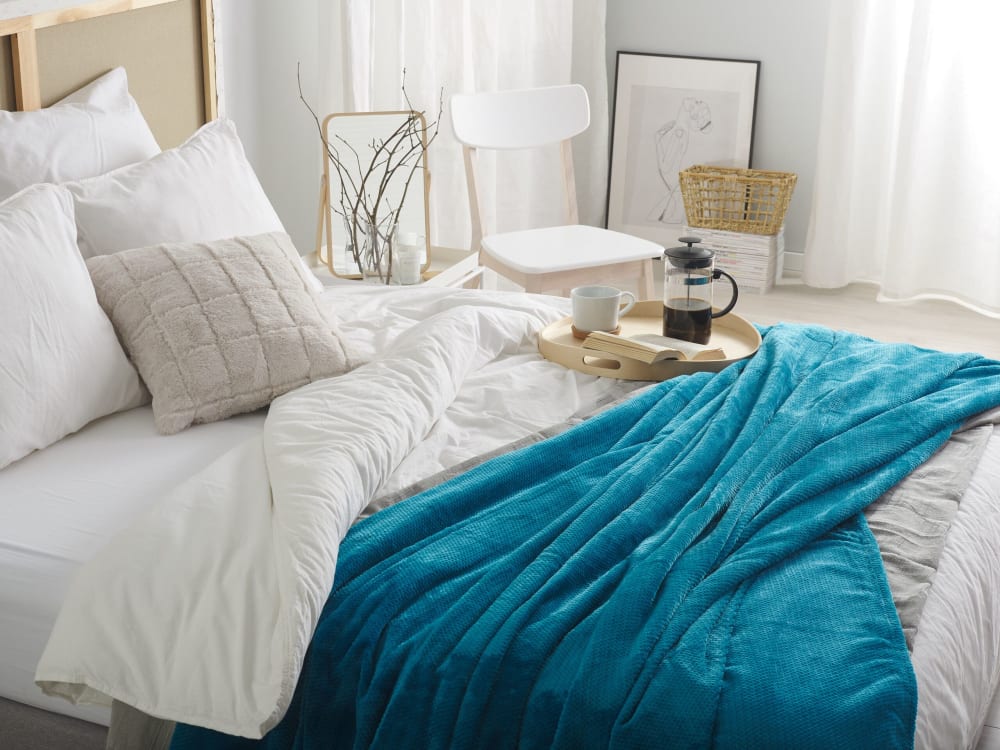Kuscheldecke Aus Polyester 220 X 200Cm, Blau