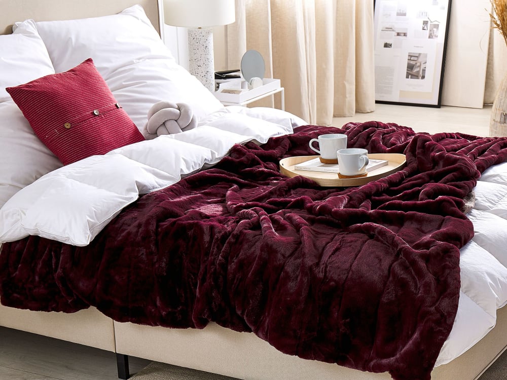 Kuscheldecke Aus Polyester 220 X 180Cm, Rot