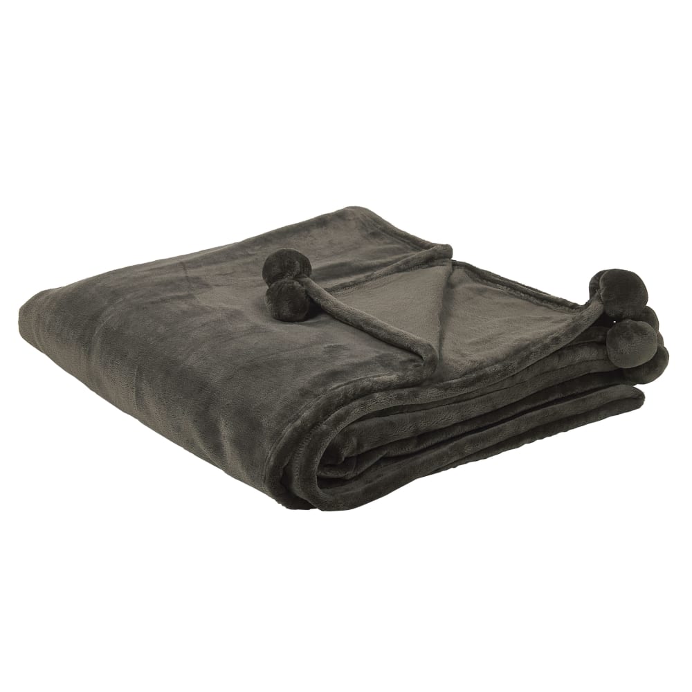 Kuscheldecke aus Polyester 220 x 200cm, grau - Maisons Du Monde