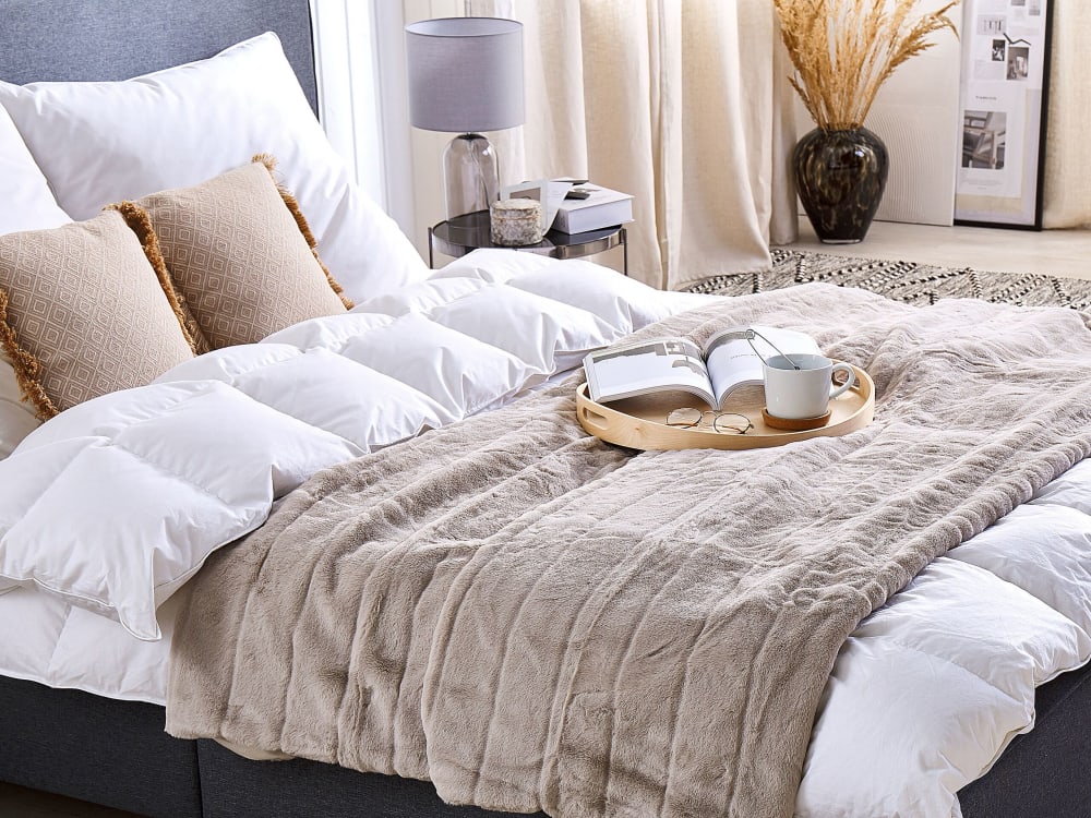Kuscheldecke Aus Polyester 220 X 180Cm, Beige