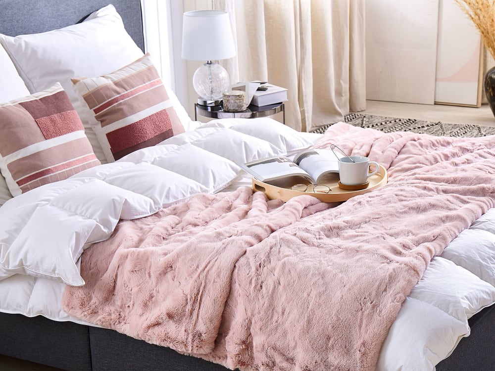 Kuscheldecke Aus Polyester 220 X 200Cm, Rosa