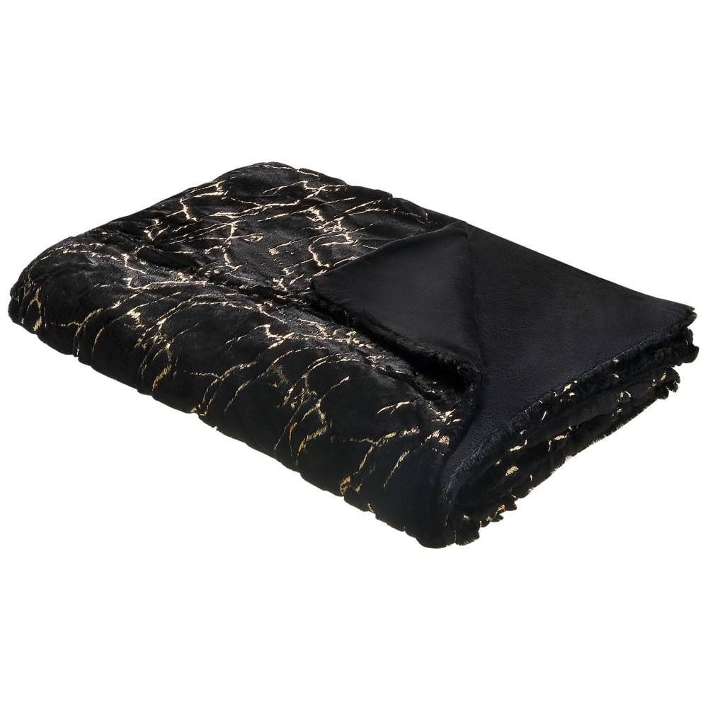 Couverture en polyester noir 180x130cm — vue 3