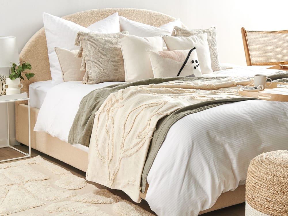 Kuscheldecke Aus Baumwolle 160 X 130Cm, Beige