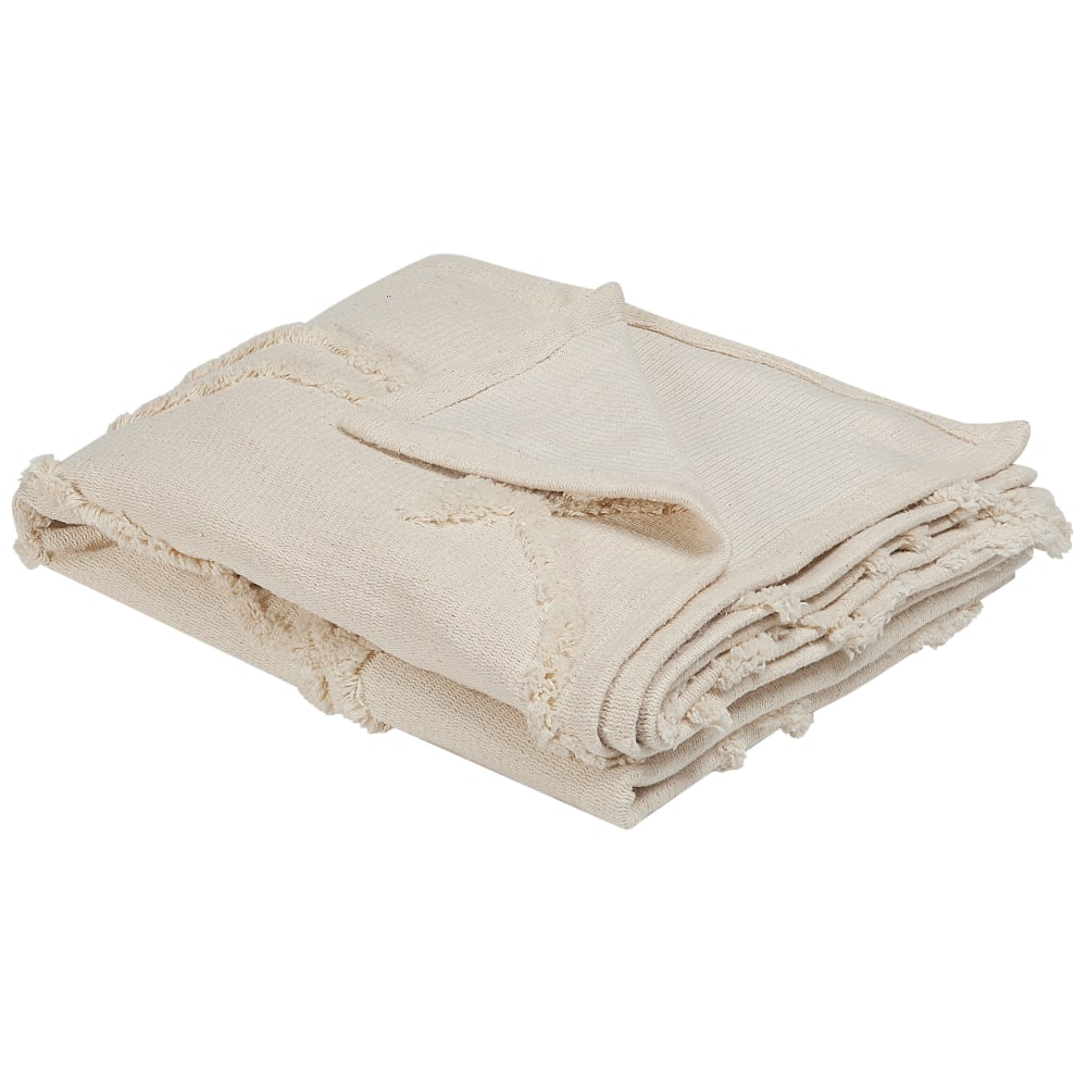 Kuscheldecke aus Baumwolle 160 x 130cm, beige - Maisons Du Monde