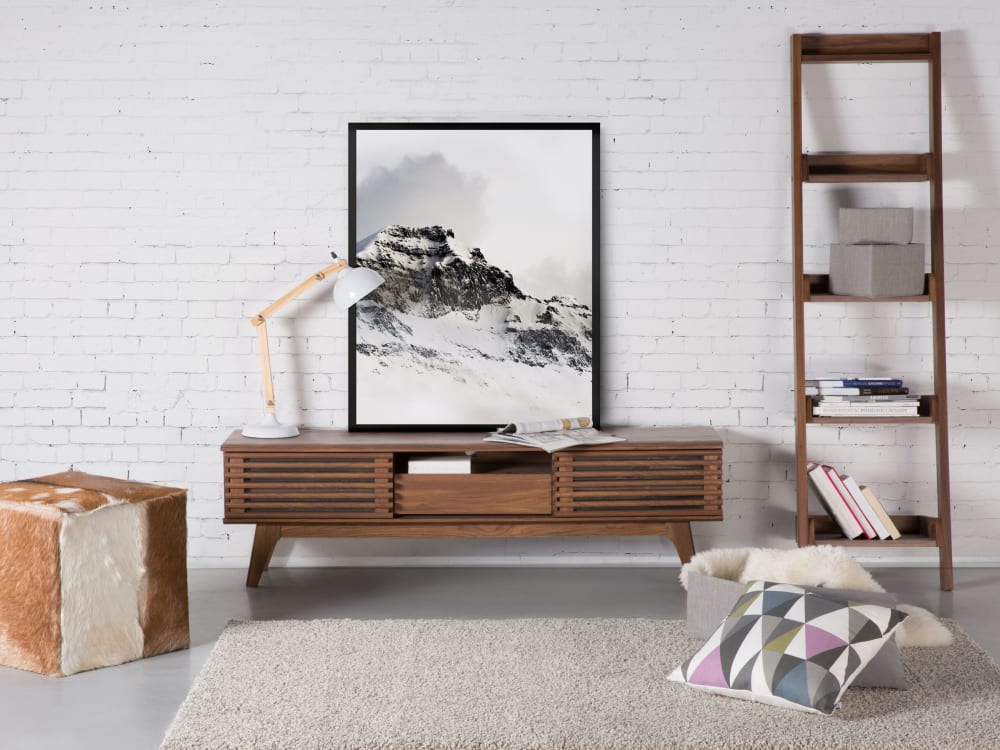 Meuble tv marron foncé