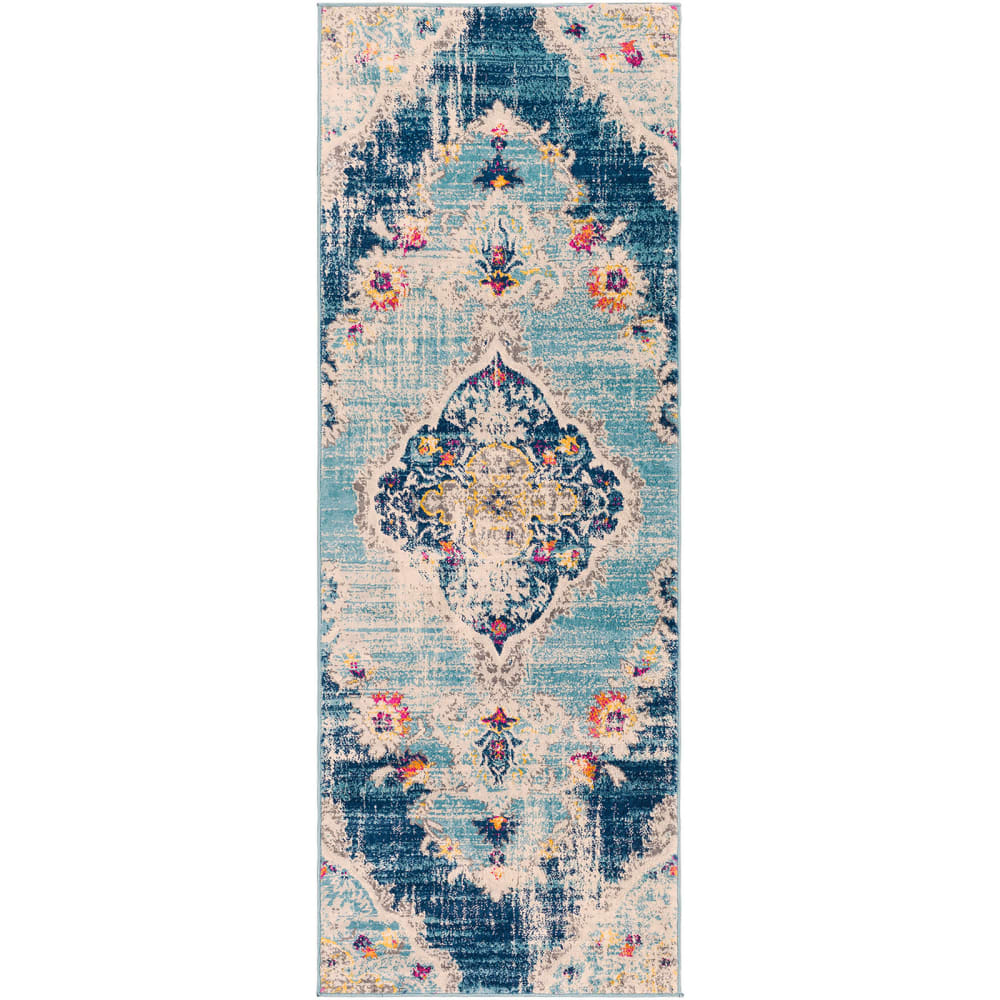 Tapis de Couloir Vintage Oriental Multicolore/Bleu 80x220