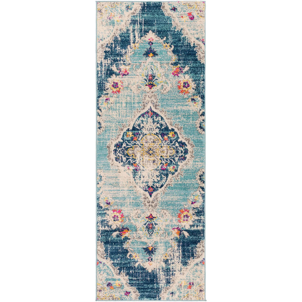 Alfombra de pasillo vintage oriental multicolor/azul 80x220 - Maisons du Monde