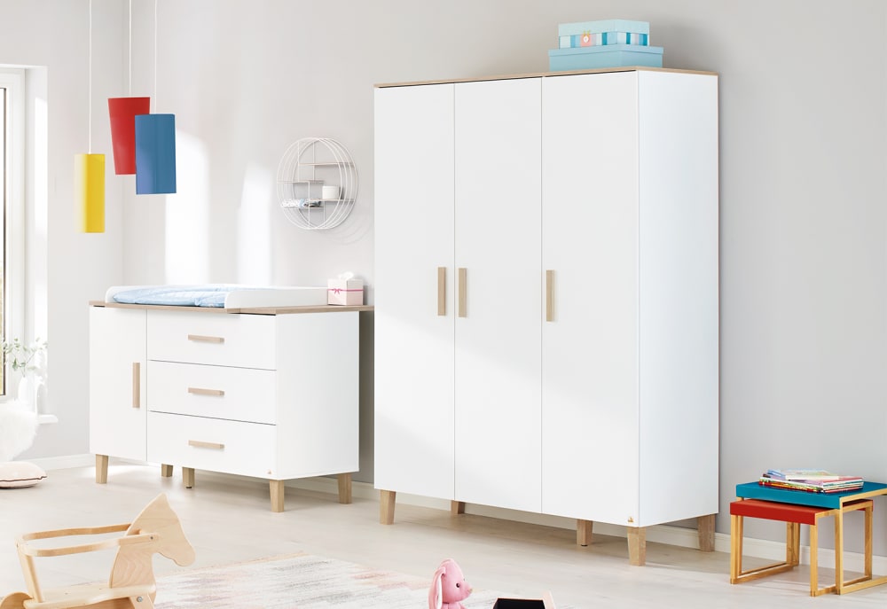 Armoire enfant 3 portes blanc