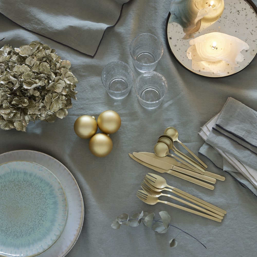 Nappe en lin lavé Lichen 170x170cm