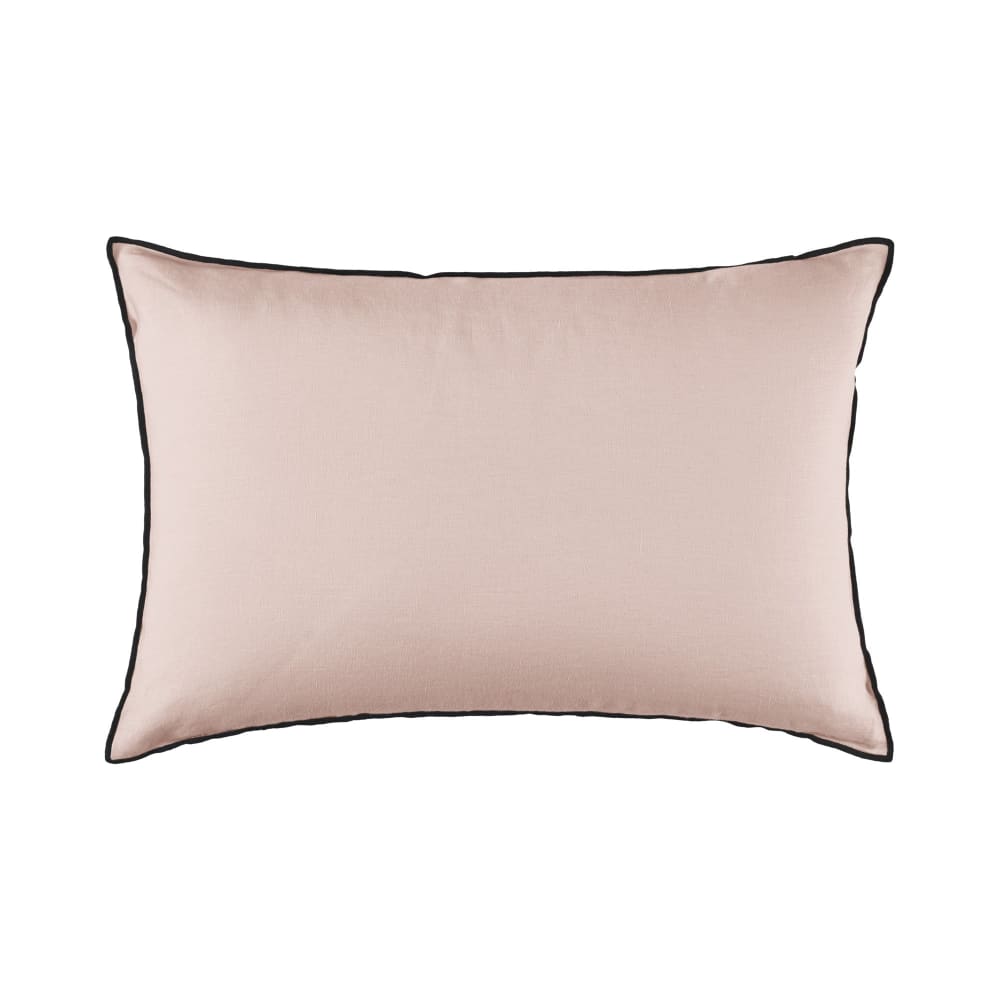 Housse de coussin en lin rose 40x60 cm
