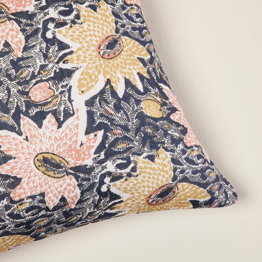 Housse de coussin en lin bleu 40x40 cm - Maisons du Monde