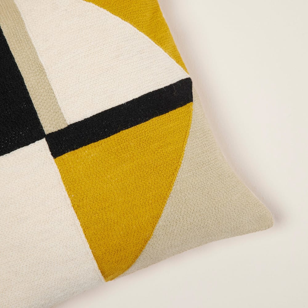 Housse de coussin en laine jaune 40x40 cm - Maisons du Monde