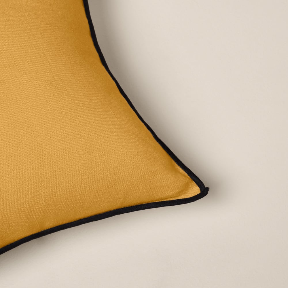 Housse de coussin en lin jaune 40x60 cm - Maisons du Monde